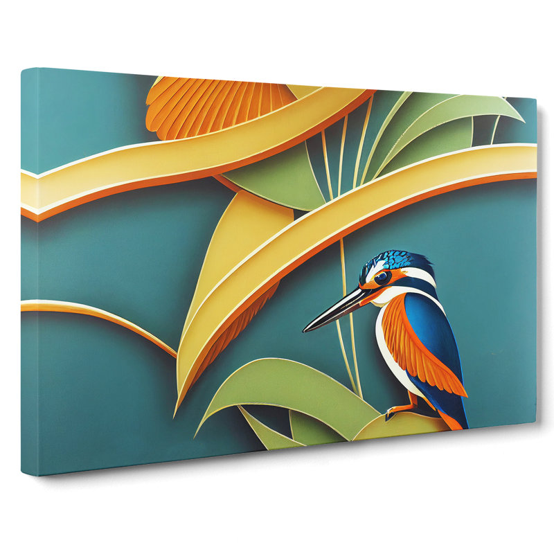Kingfisher Style - Wrapped Canvas, 50cm H x 76cm W x 3cm D