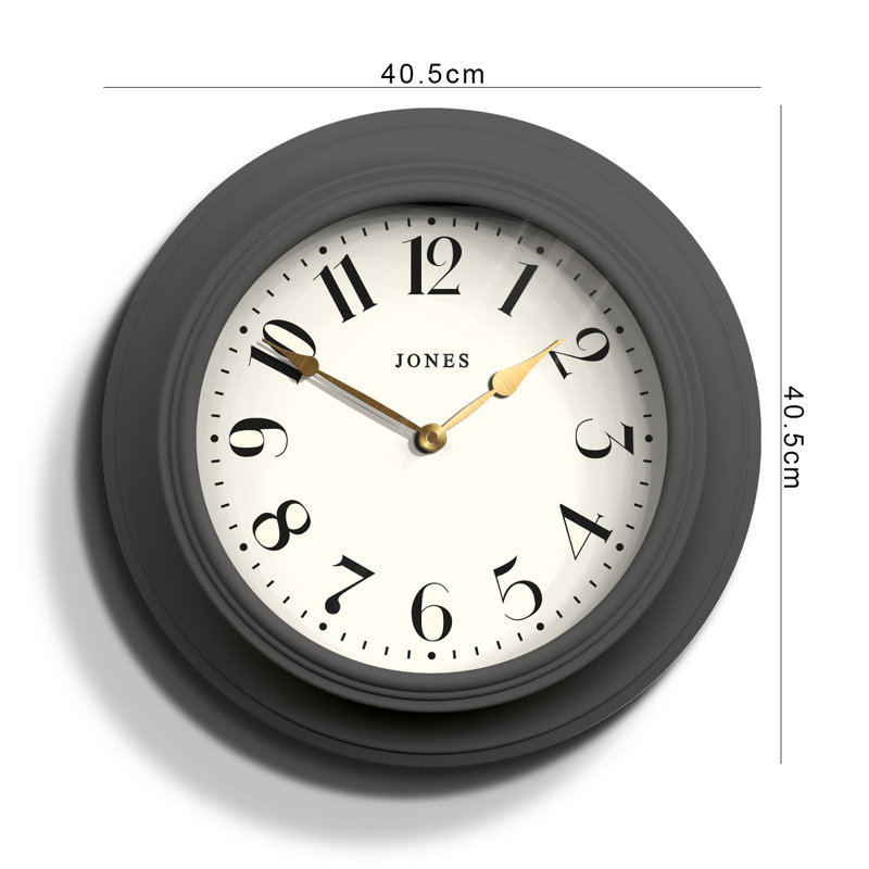 Acrylic Wall Clock, Dark Grey