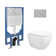 Two-Piece Toilet Dual Flush Elongated Wall Mount Toilet With Concealed In-Wall Tank (Seat Included)