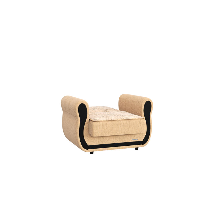 Fauteuil beige avec rangement spacieux - Collection pour une vie pratique confortable en chenille dans votre maison