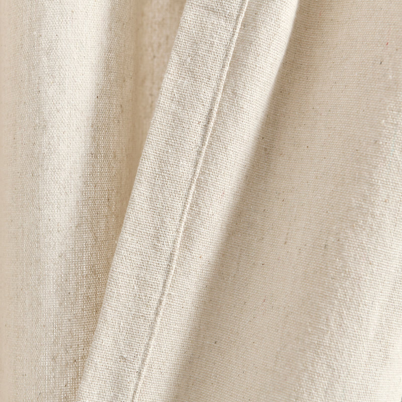 Cotton Blend Semi Sheer Curtain Single Panel, 52"W x 84"L, Turquoise