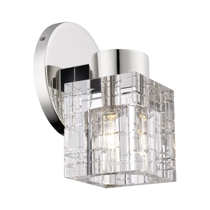 Applique à bras en acier, Nickel poli