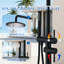 Système de douche extérieur chaud et froid autoportant avec pomme de douche à effet pluie et douche à main, colonne de douche en acier inoxydable 304, douche de patio à double fonction 1,8 GPM-133217873