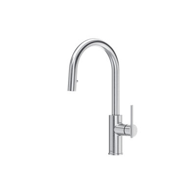 Lateral Pull-Down Kitchen Faucet with Single Spray