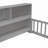Wooden Floor Bed with Side Bookcase, Shelves, and Guardrails for Kids-473863387-473863384