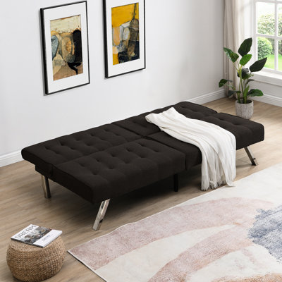 Ergonomic Futon Bed, Wood Frame, Stainless Leg, Easy Assembly, 59.31lb Weight Wood Frame And Leg Multifunctional , , Space, 66.41in Depth
