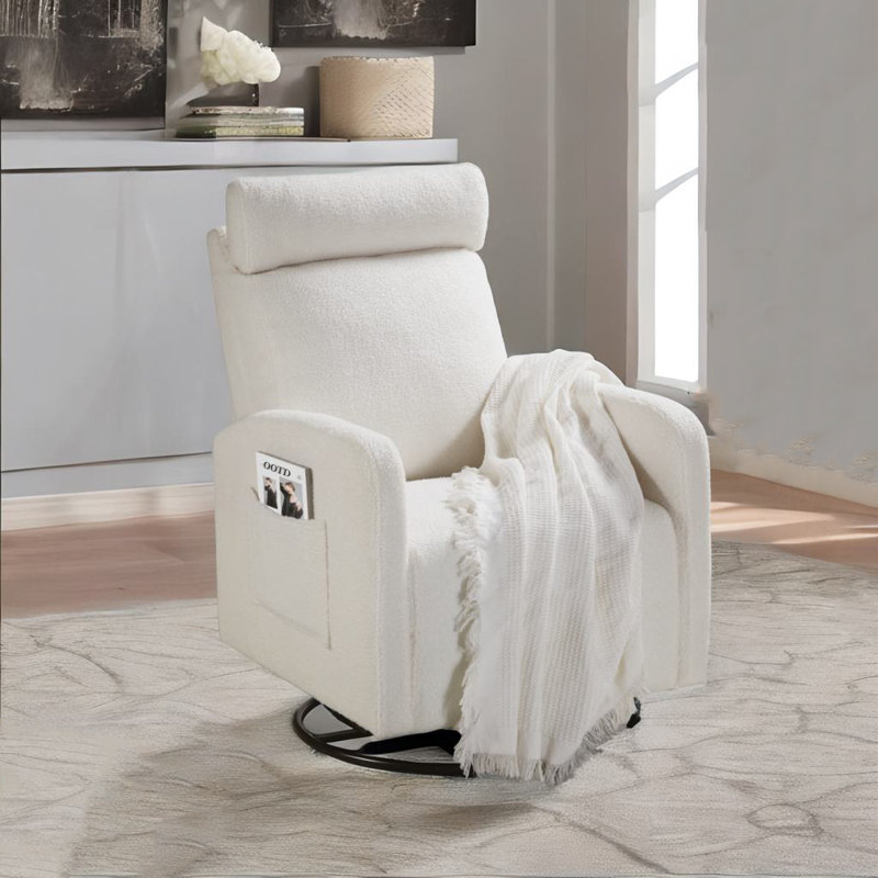 Fauteuil inclinable manuel pivotant, Beige