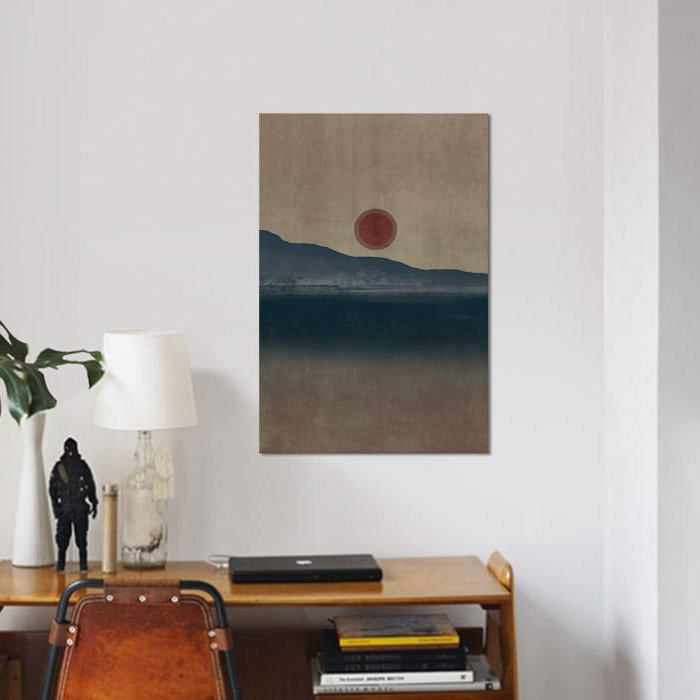 «Minimal Landscape X», impression sur toile, H 12 po x l 8 po x P 0,75 po, Pas de tapis, Toile tendue