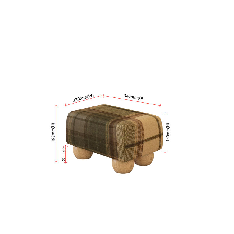 Manufactured Wood Accent Stool, Natural