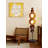 Modern layered disc vertical ambient lighting fixture