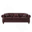 Canapé Chesterfield de 85,8 po avec capitonnage en similicuir classique avec rangement (bourgogne)