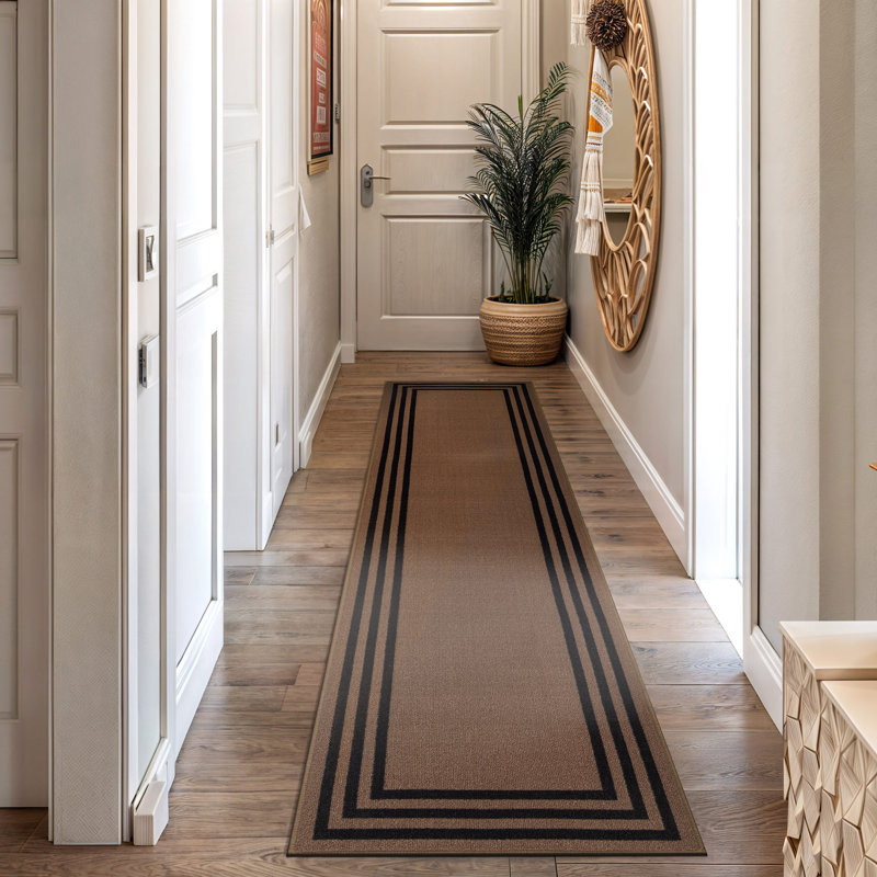 Tapis d'intérieur tissé à la machine Bolk, 2'x10', Brown