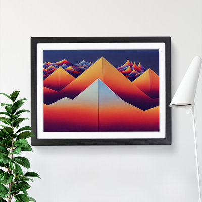 Spiked Abstract Mountains - Framed Print