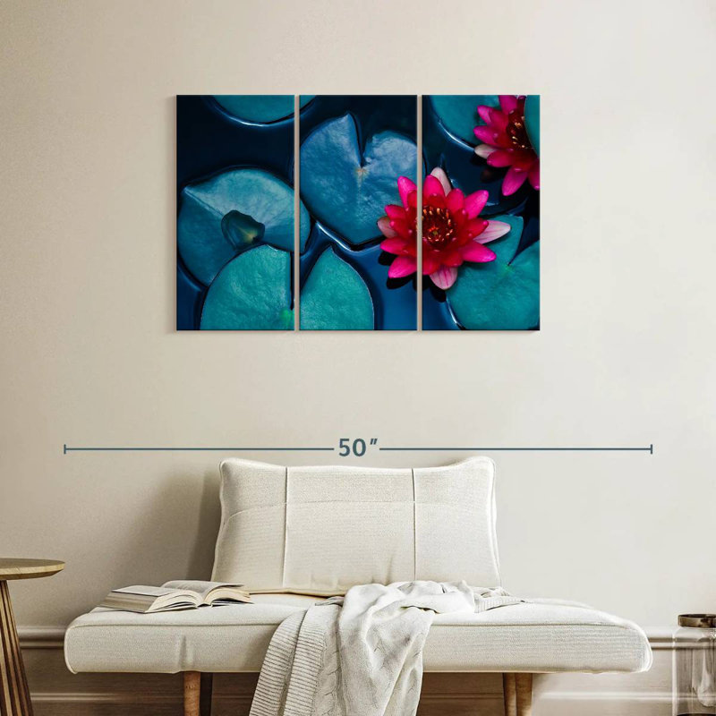 Fleurs de lotus Harnek, H 24 po x l 38 po