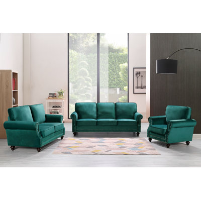 Mitja 3 - Piece Velvet Living Room Set