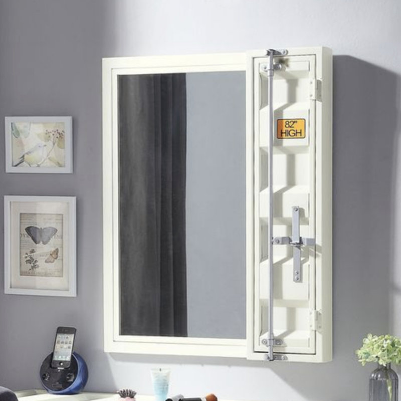 Miroir de salle de bain Cargo, Blanc