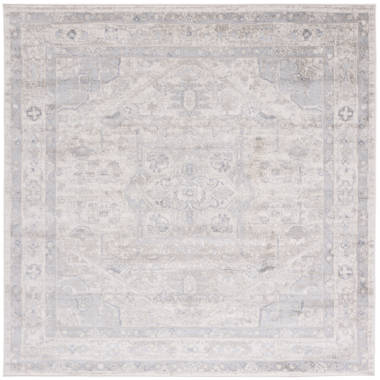 Well Woven Malaga Donna Tribal Geometric Abstract Beige 7'10 x 10'6  Distressed High-Low Area Rug 