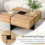 Table basse Hearth & Haven Wallace avec 4 compartiments de rangement cachés, brun