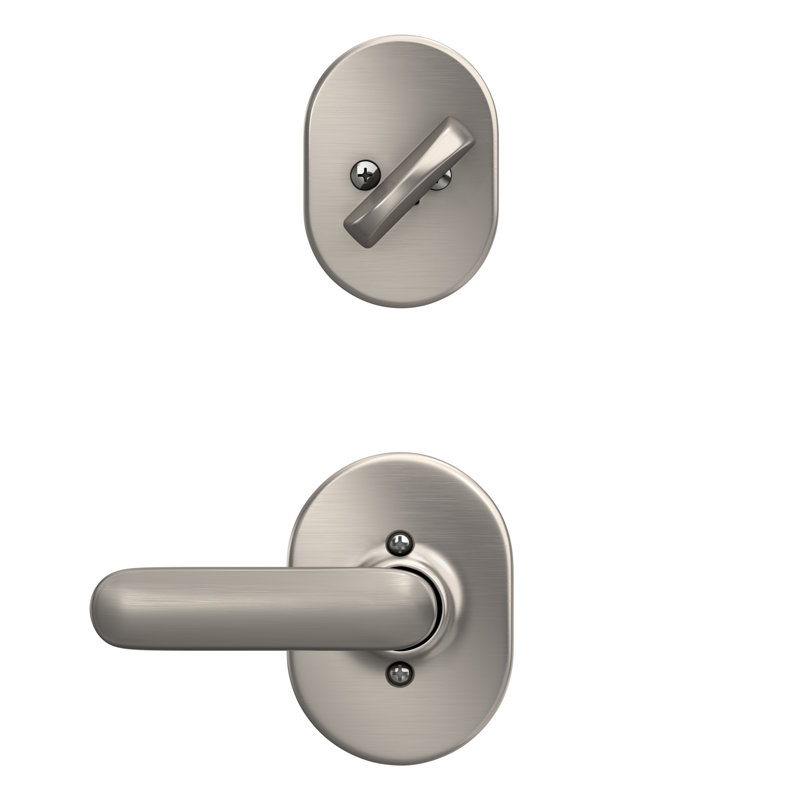 Interior Handleset And Davlin Lever And Interior Single Cylinder Deadbolt Thumbturn With Remsen Trim (Exterior Portion Sold Separately)
