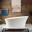 Baignoire autoportante de luxe à surface solide en résine de couleur blanc mat Aether WOODBRIDGE-118433895