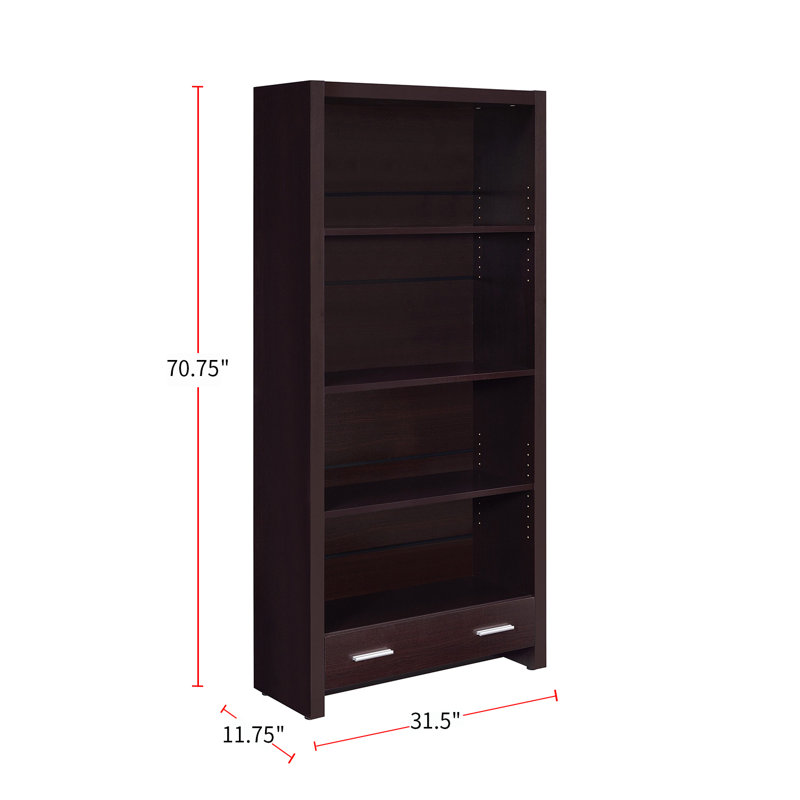 Boudy Unfinished Bookcase Storage Bookcase