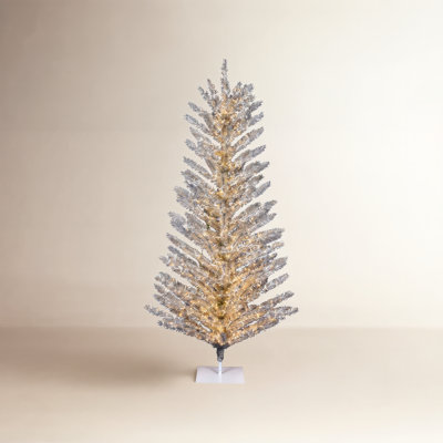 Pre-Lit Tinsel Christmas Tree