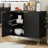 63” Wide Accent Cabinet, Fluted Sideboard Cabinet With Storage-1073431094