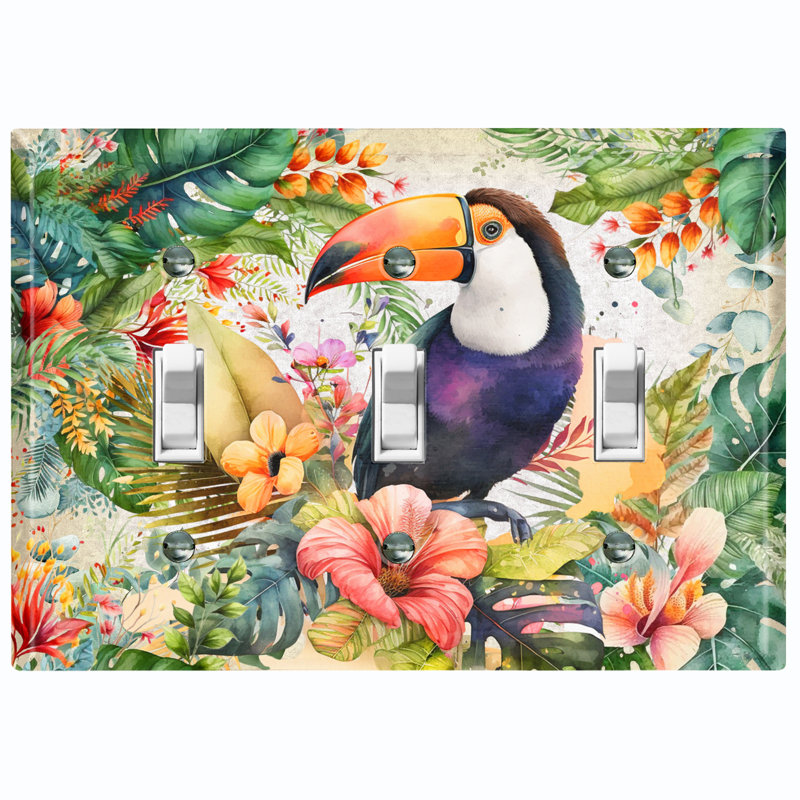 Plaque murale d'interrupteur à bascule Toucan