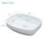 20" x 15" Semi-Recessed Bathroom Sink - White Ceramic Above Counter Basin with Overflow