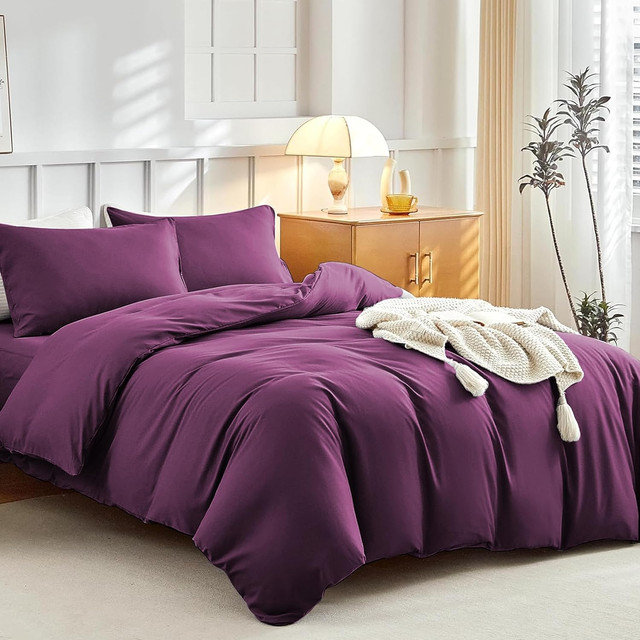 Microfiber Solid Colour Duvet Cover Set