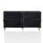 Distressed Black Lacquered Wooden Sideboard Buffet Cabinet With 4 Doors, Storage For Living Room, Entryway, Kitchen | Gift Idea