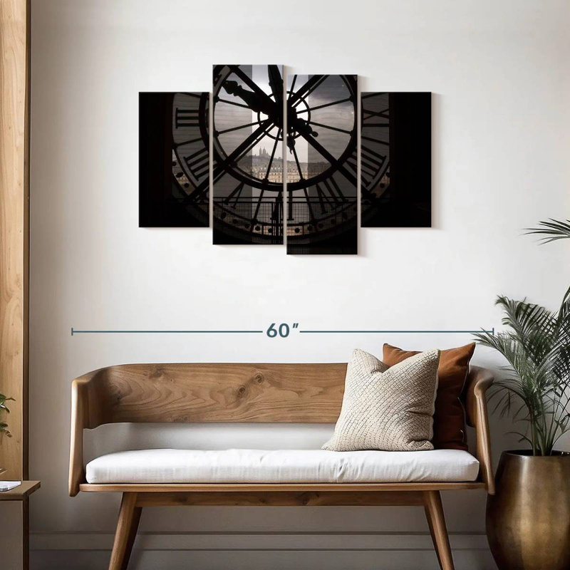 Vue de la ville de la tour de l'horloge Kerner, H 27 po x l 43 po