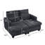Fauteuil lounge en velours côtelé moelleux, gain de place, avec siège modulable et dossier réglable, idéal pour se détendre en appartement. Profondeur : 151,4 cm, hauteur : 92,6 cm. Convient pour la chambre ou le bureau. Poids : 62,4 kg. Largeur : 126,7 cm.
