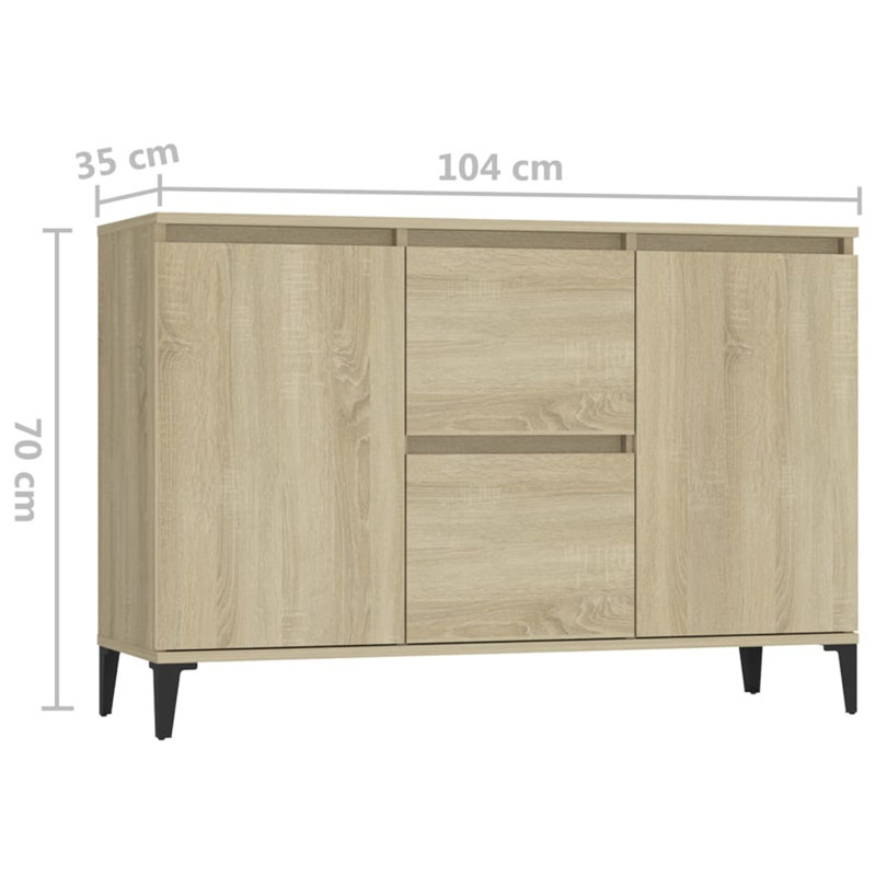 Wall Shelf 102x30x29 cm Engineered Wood, Oak