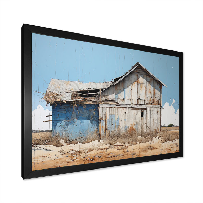 Farmstead Elegance Countryside I, Cadre simple noir, H 30 po x l 40 po x P 1,5 po