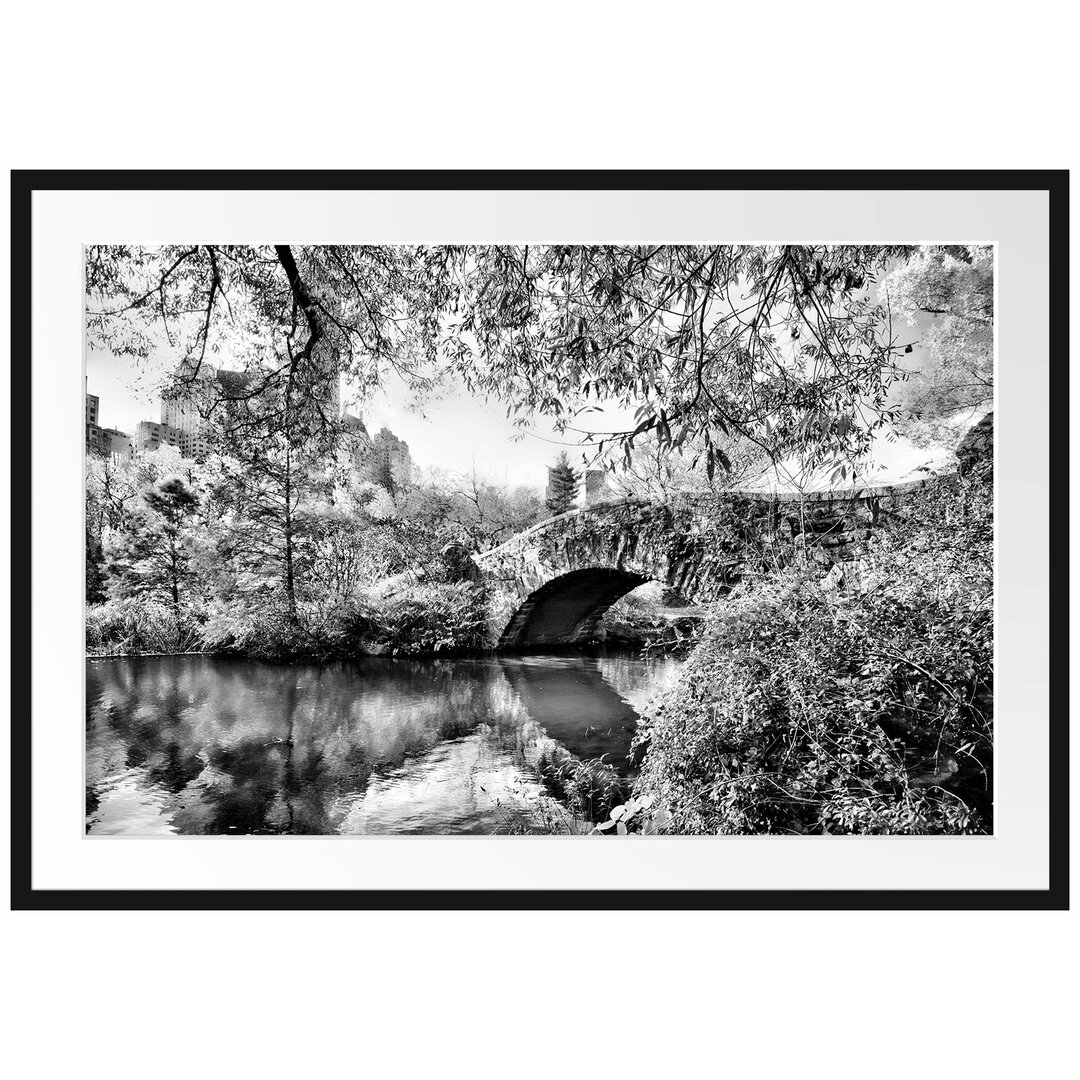 Gerahmter Fotodruck-Brücke im Central Park