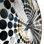 Dimensions de la mosaïque en marbre noir et or - horloge murale géométrique-101233912