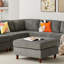 Canapé modulaire moderne à 6 places modulaire - Revêtement en velours côtelé, conception à combinaison libre (forme en L ou en U), 250 lb / assise-1865299933