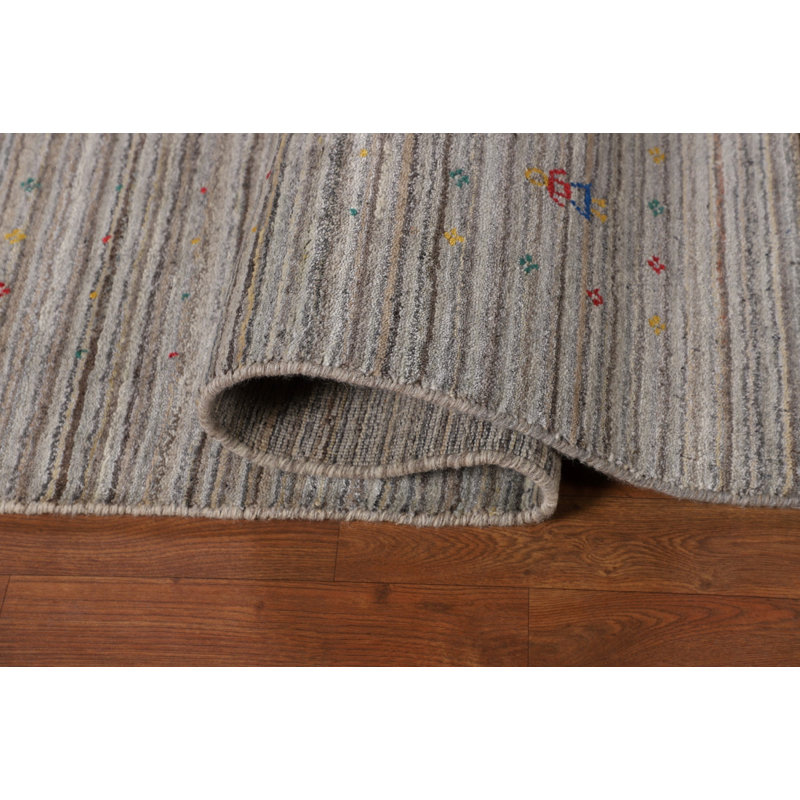 Tapis gris Gabbeh 8 x 8