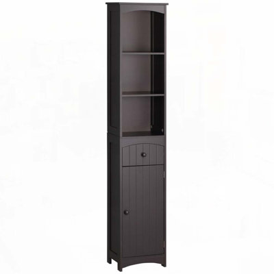 Slim Bathroom Storage Cabinet with 3-Tier Shelves and Drawer