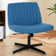 Criss Cross Chair Armless Office Chair No Wheels Modern Swivel Height Adjustable Ergonomic Desk Chair With Wide Seat Computer Task Vanity Chair For Home Office