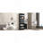 Black Tall Storage Cabinet With 3 Drawers And Adjustable Shelves For Bathroom, Study, Office And Interior, MDF Board With Painted Finish-1723884736
