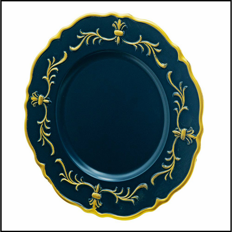 Ensemble de 8 assiettes de présentation en plastique durables, parfaites pour rehausser la table et protéger les tables de salle à manger