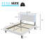 Berdean Button Tufted Platform Bed Frame with LED Lights-697160039-697160038
