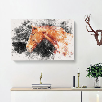 Chestnut Brown Horse - Wrapped Canvas