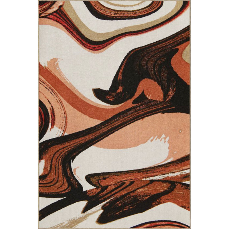 Tapis décoratif noir à motif lavable, Sous-tapis carré 3 pi 3 po inclus