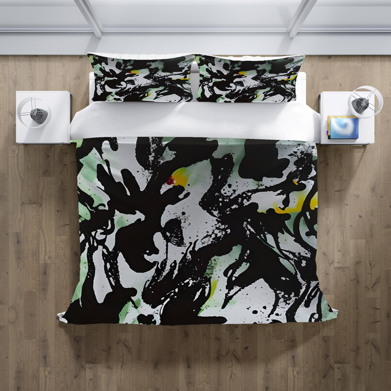 Ensemble de housse de couette , Housse de couette grand + 2 grandes taies décorat