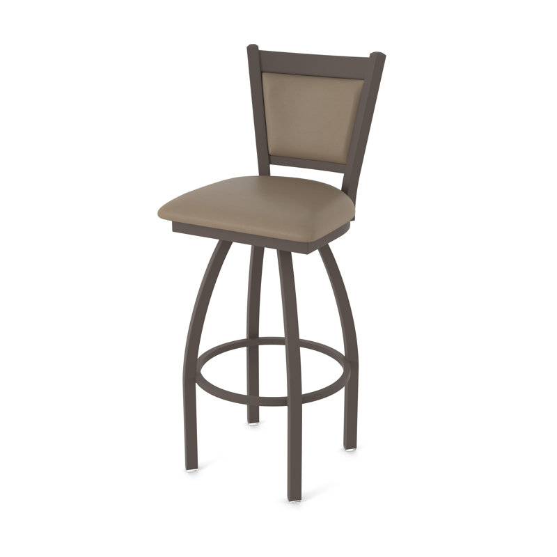 Tabouret pivotant Hadleigh, Bronze, Vinyle - naturel Canter, Tabouret de bar (siège d’une hauteur de 30 po)