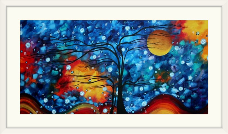 « enfance souvenirs » par megan duncanson, impression, H 20 po x l 32 po x P 1 po, Cadre blanc