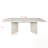 Extendable Faux Marble Dining Table for 6-10, Modern Rectangular Expanding Kitchen and Conference Table